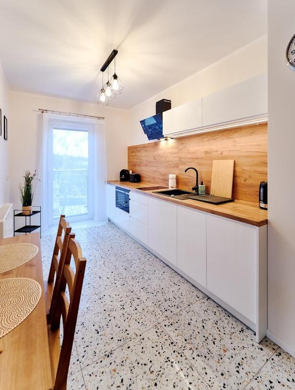 Kuchyňa alebo kuchynka v ubytovaní LAGUNA Apartament Polanica Residence 54
