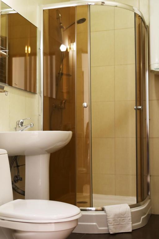 Koupelna v ubytování Hotel Skilandhouse