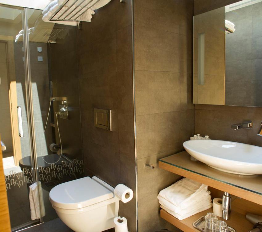 Koupelna v ubytování Apartaments Vall de Núria