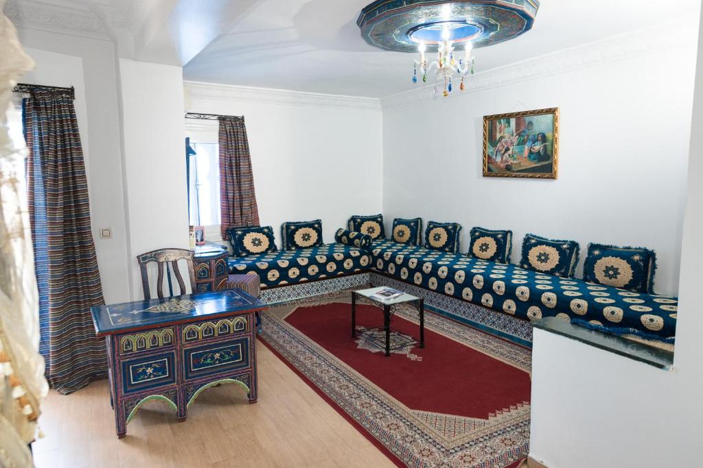 Coin salon dans l'établissement Hotel Moroccan House Casablanca
