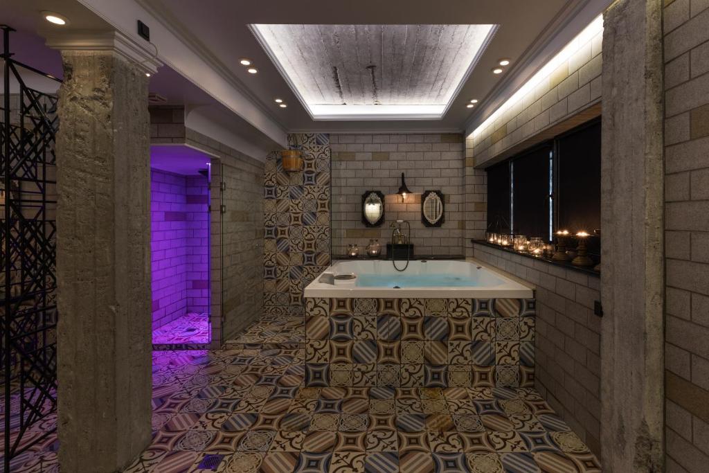 Koupelna v ubytování Dias Hotel Platamon