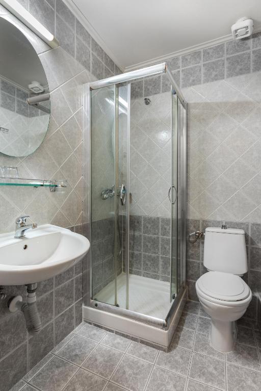 Koupelna v ubytování Dias Hotel Platamon