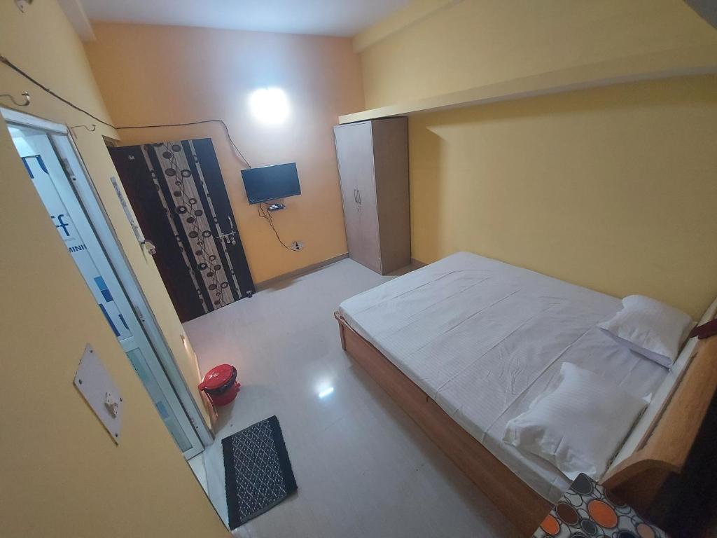 Postel nebo postele na pokoji v ubytování Alpine Green