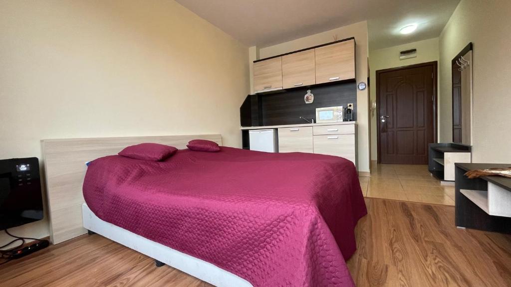 A kitchen or kitchenette at SUMMER BREEZE 406 Studio Sunny Beach