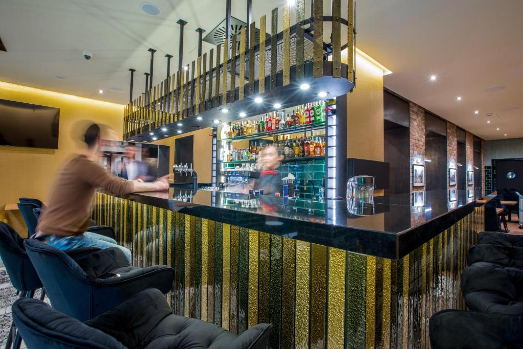 Lounge alebo bar v ubytovaní Hotel Diament Plaza Katowice