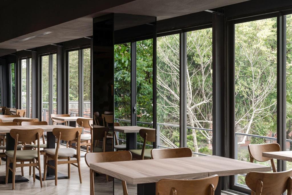 Restaurace v ubytování The Moment Hotel Yilan by Lakeshore