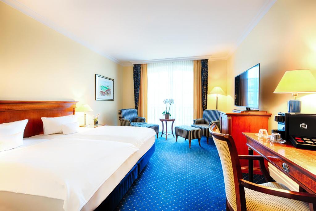 Cama ou camas em um quarto em Hotel Villa Geyerswörth