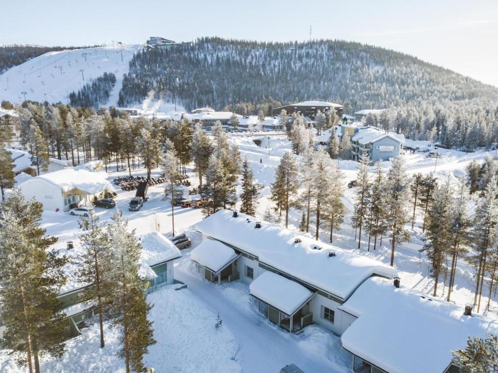 an aerial view of a resort in the snow at Holiday Home Kätkäläinen 5 e 3 by Interhome in Sirkka