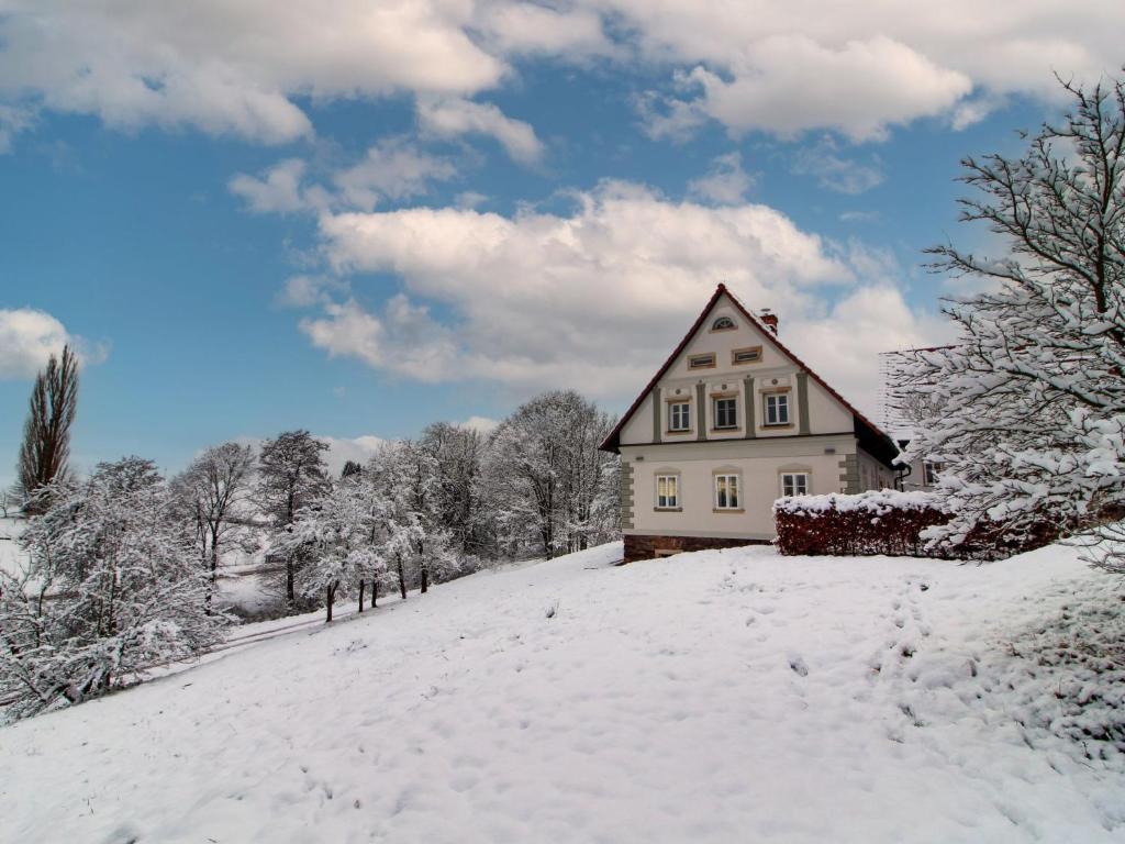 a house on a hill covered in snow at Holiday Home Frilo by Interhome in Šonov