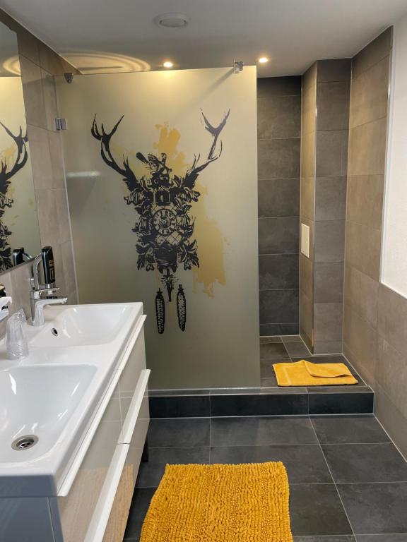 Koupelna v ubytování Hotel Il David