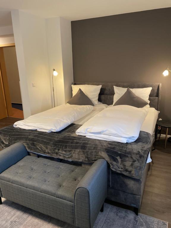Postel nebo postele na pokoji v ubytování Hotel Il David