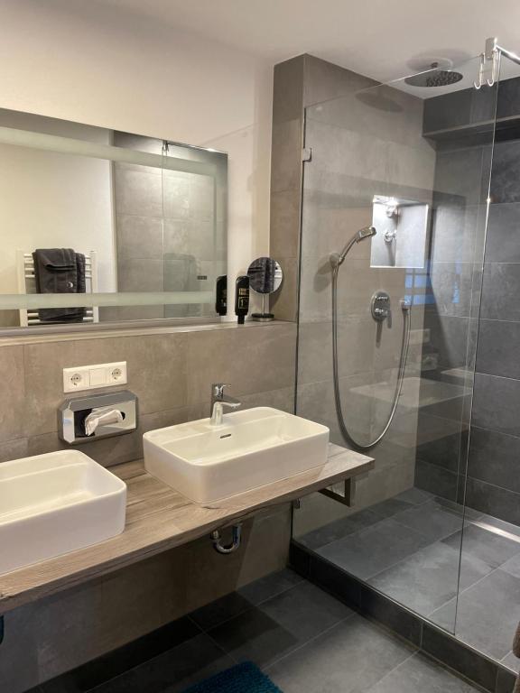 Koupelna v ubytování Hotel Il David