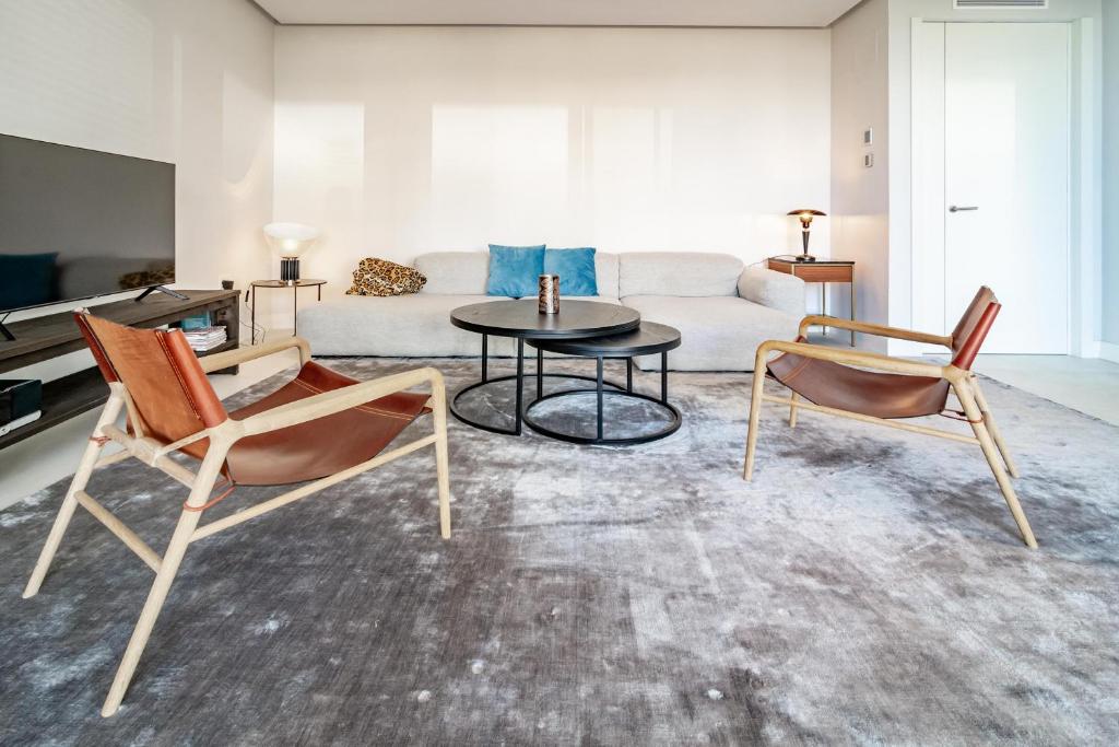 A seating area at TE- Luxury resort, front line beach, families only