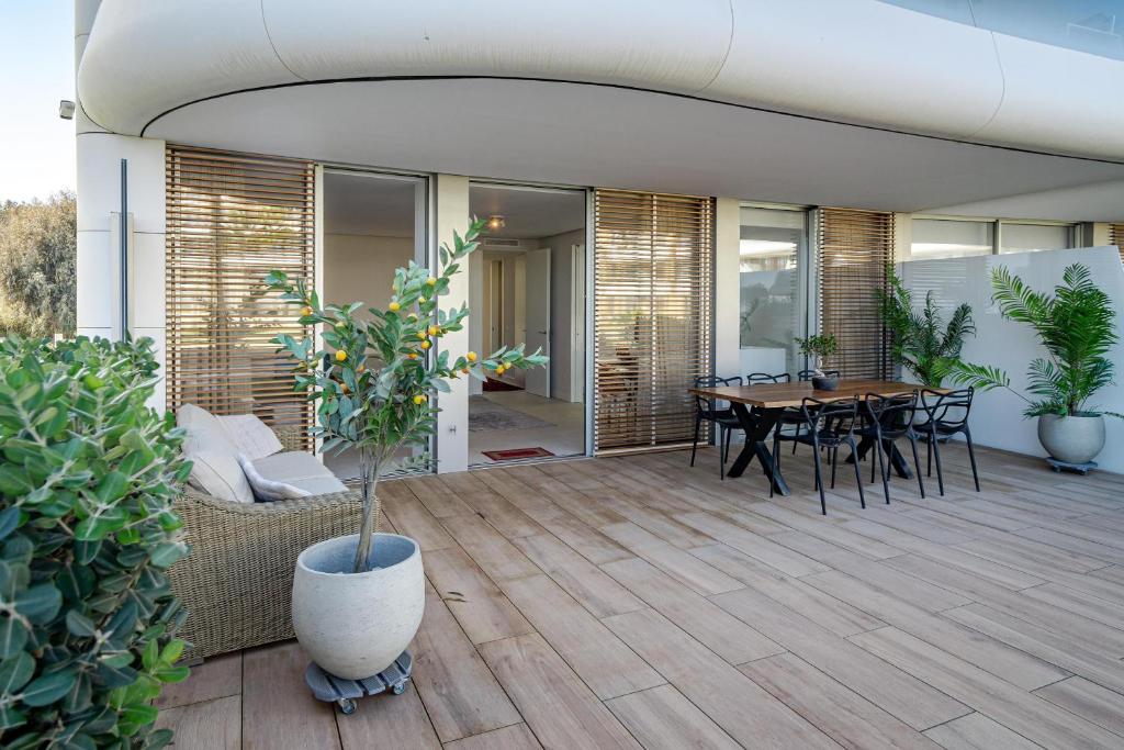 A balcony or terrace at TE- Luxury resort, front line beach, families only