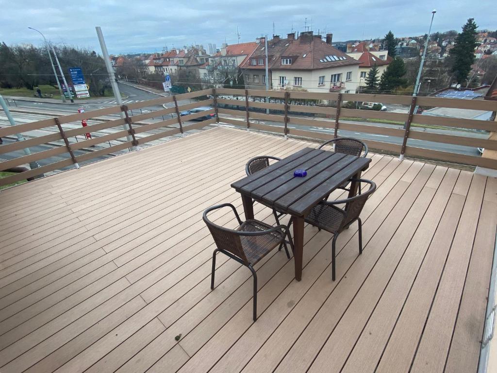 Balkón nebo terasa v ubytování Penzion Chaloupka