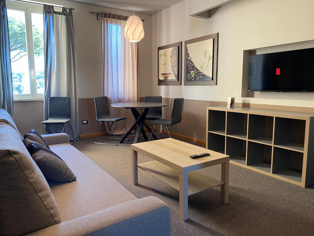 TV a/nebo společenská místnost v ubytování Domus Park Hotel & SPA
