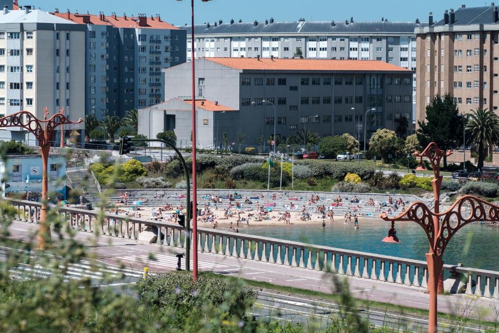 Bazén v ubytovaní San Amaro Beach 3 by TheBlueWaveApartments com alebo v jeho blízkosti