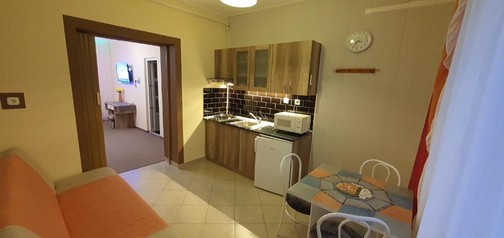 Kuchyň nebo kuchyňský kout v ubytování Szlavi Apartman