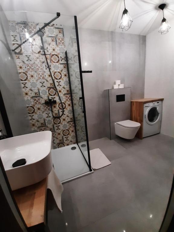 Kúpeľňa v ubytovaní Dwupiętrowy Apartament Grota 2