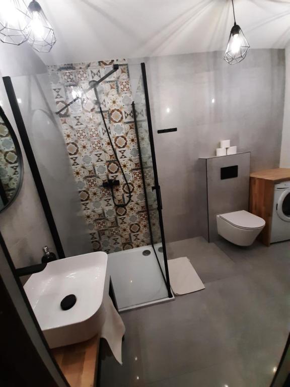 Kúpeľňa v ubytovaní Dwupiętrowy Apartament Grota 2