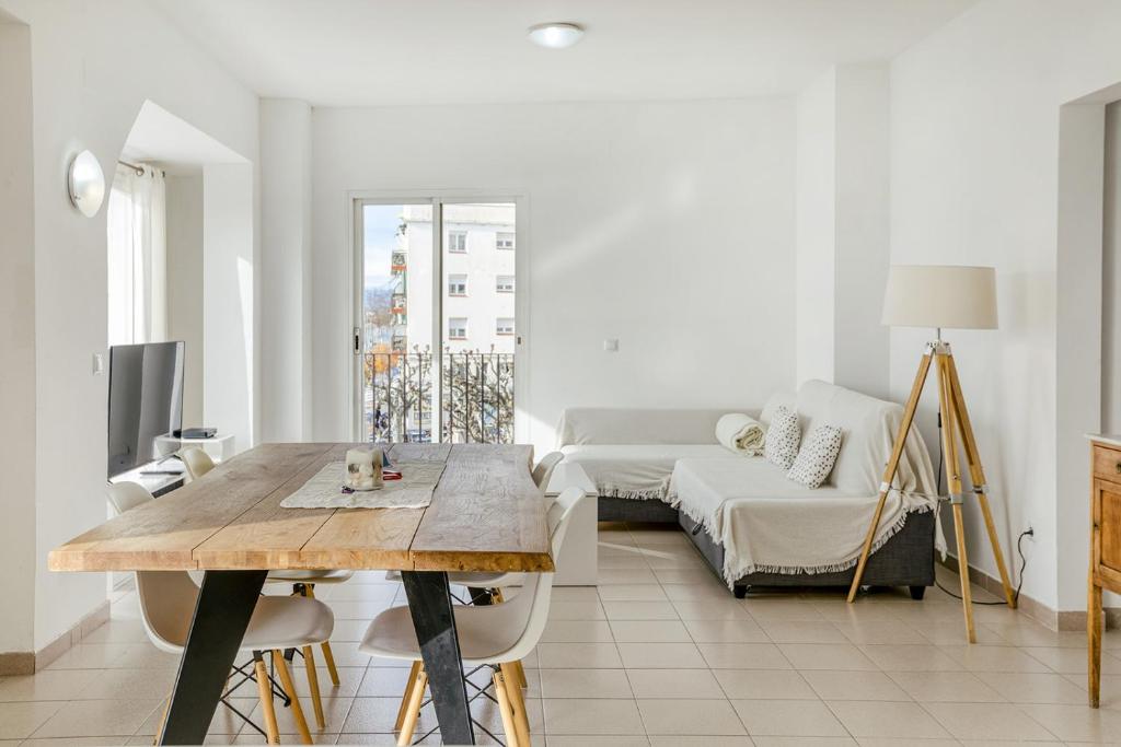 Postel nebo postele na pokoji v ubytování Apartamento Roses Playa