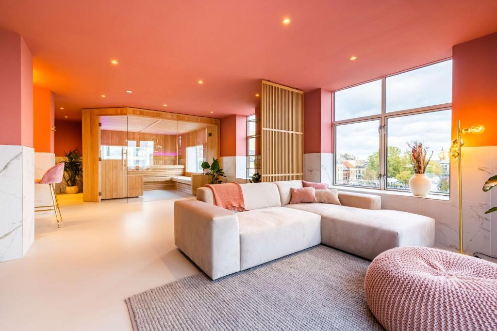 Posezení v ubytování Hotel Haarhuis