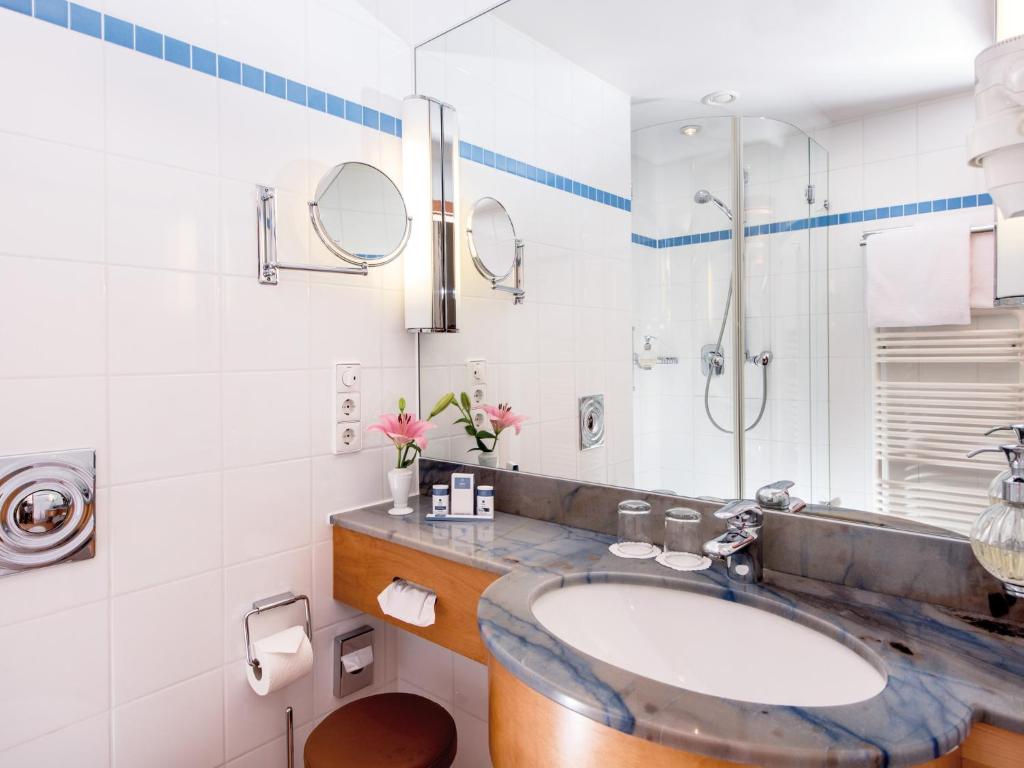 Koupelna v ubytování Hotel Bernstein Prerow