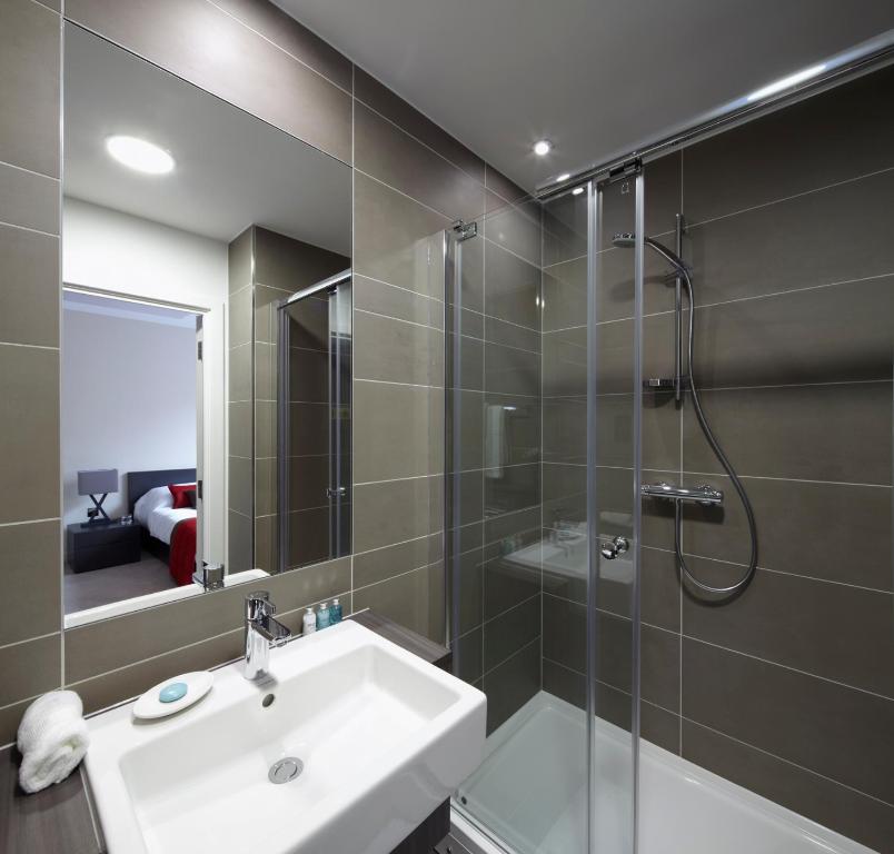 Koupelna v ubytování Hotel Xanadu