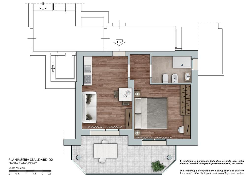 Půdorys ubytování D-Place Hotel & Suite