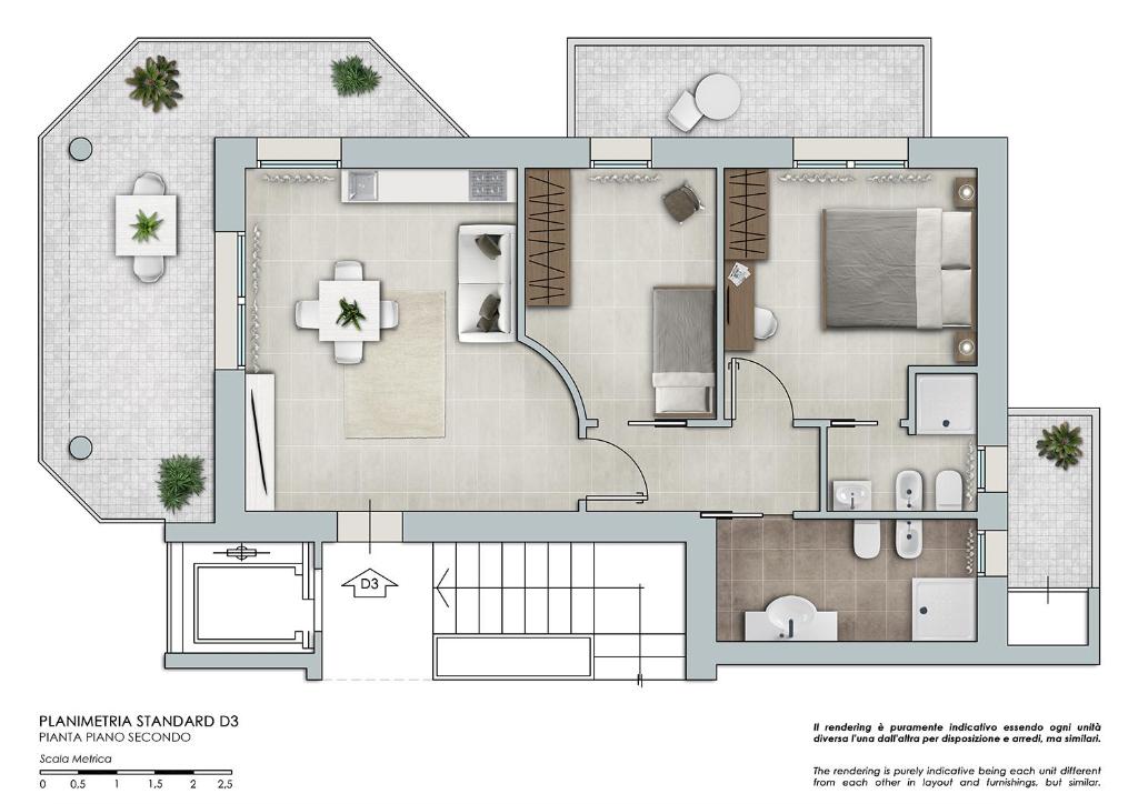Půdorys ubytování D-Place Hotel & Suite