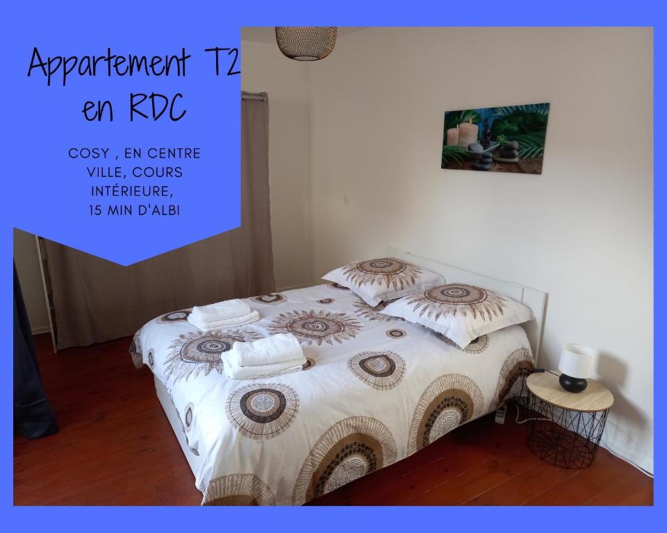 Un ou plusieurs lits dans un hébergement de l'établissement ☆ Apt T2 en RDC Cosy en plein centre de Carmaux ☆