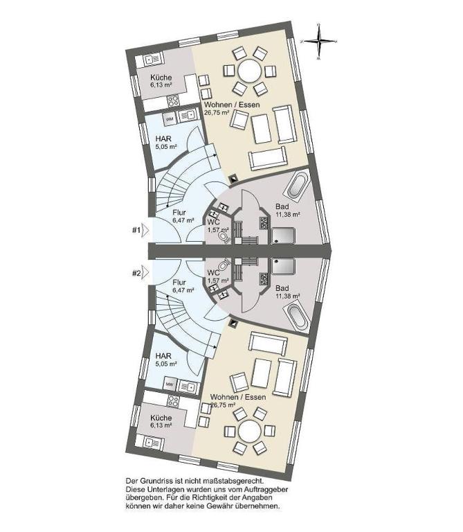 Půdorys ubytování Landhaus Glowe