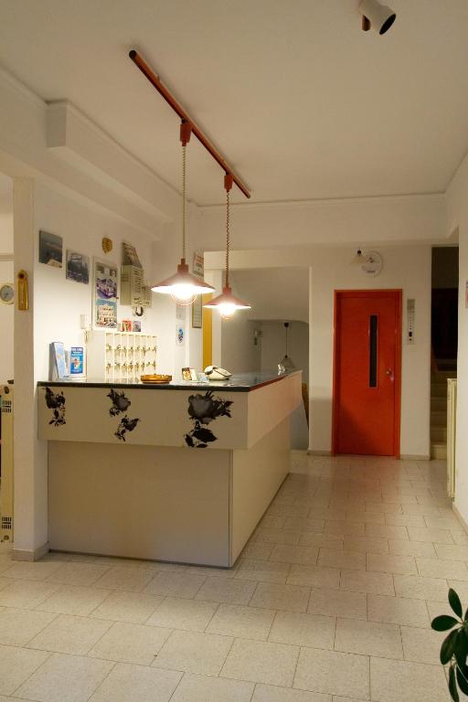 Kuchyň nebo kuchyňský kout v ubytování Hotel Aidipsos