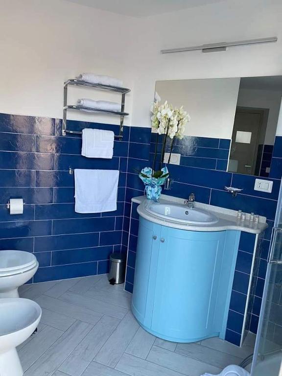 Koupelna v ubytování B&B La Lingua