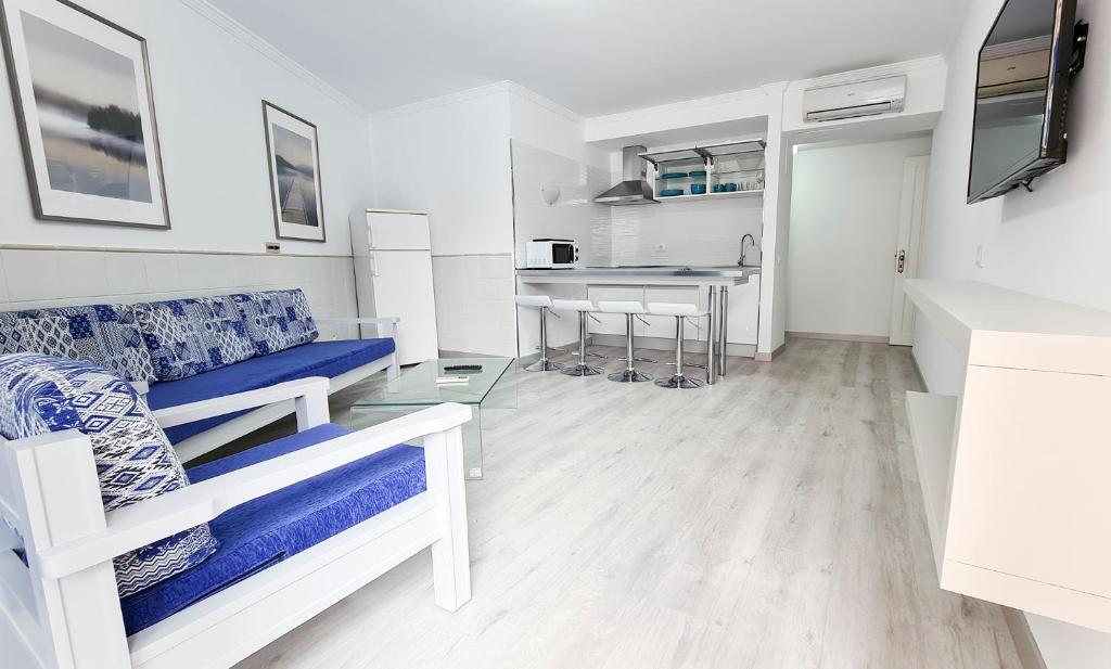 Kuchyň nebo kuchyňský kout v ubytování Apartamentos Monte Verde