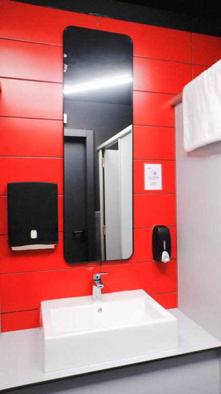 Koupelna v ubytování Hotello Hostel