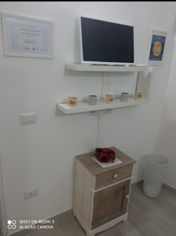 TV a/nebo společenská místnost v ubytování Il Nido della Calandra