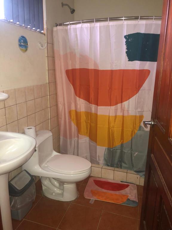 Koupelna v ubytování Hotel Cocodrilo Sierpe