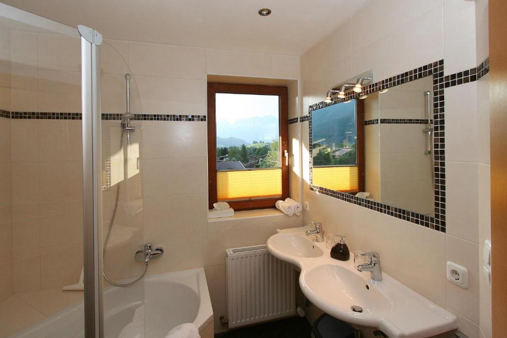 Koupelna v ubytování Apartments Foidl