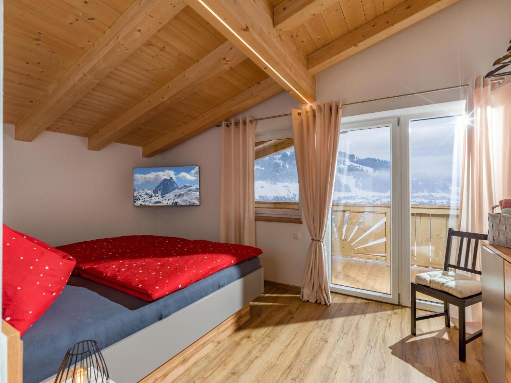 Postel nebo postele na pokoji v ubytování Appartement Morgensonne