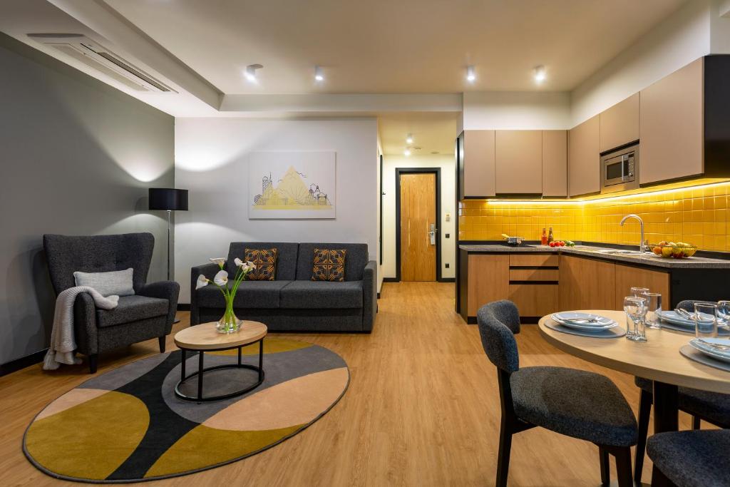 Posezení v ubytování Citadines City Centre Tbilisi