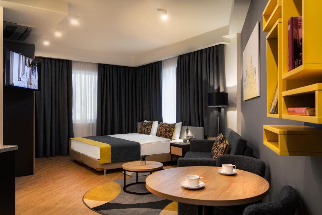 Posezení v ubytování Citadines City Centre Tbilisi