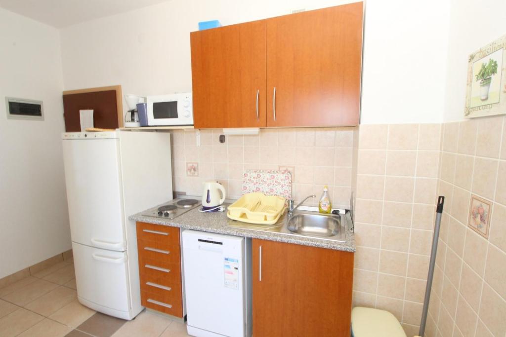 Kuchnia lub aneks kuchenny w obiekcie Apartments Karas on the island of Pag