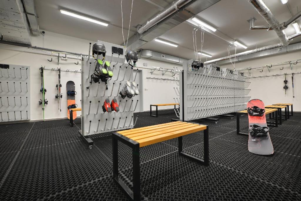 Fitness centrum a/nebo fitness zařízení v ubytování Hotel Element