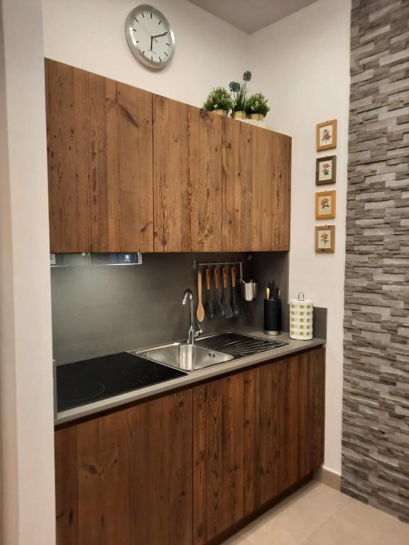 Kuchnia lub aneks kuchenny w obiekcie BMP APARTMENT SPINALE Campiglio centro, GARAGE