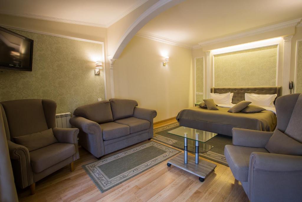 Posezení v ubytování Spa-Hotel Myslyvskiy Dvir