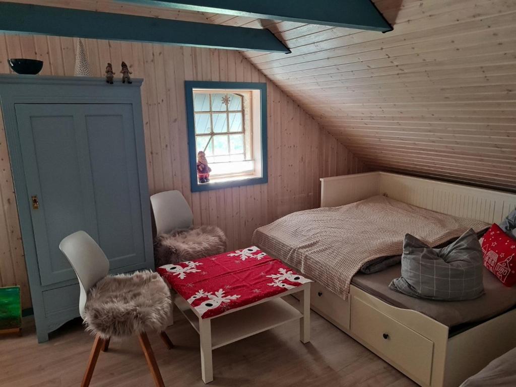 Voodi või voodid majutusasutuse B&B Bauernhofferien auf Møn toas
