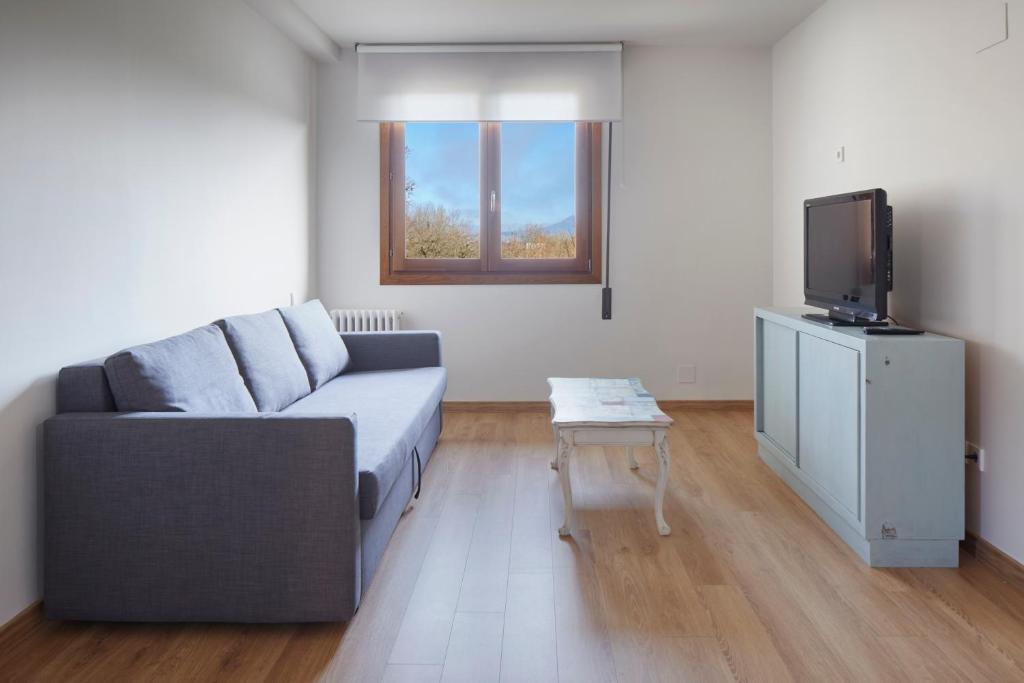 TV a/nebo společenská místnost v ubytování Hostal Rural Aritzalko