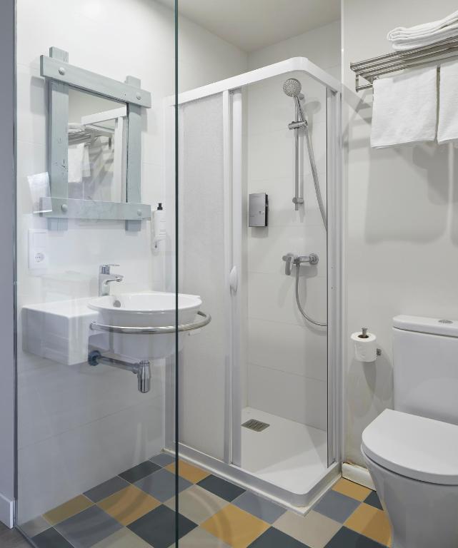 Koupelna v ubytování Hostal Rural Aritzalko