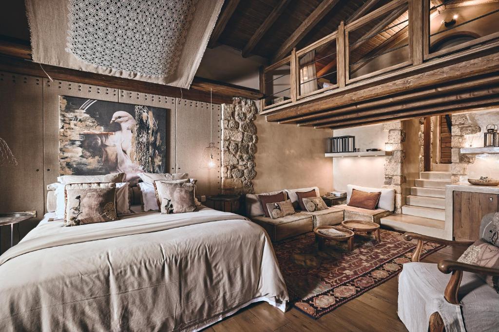 Postel nebo postele na pokoji v ubytování Area Synest Nature Suites